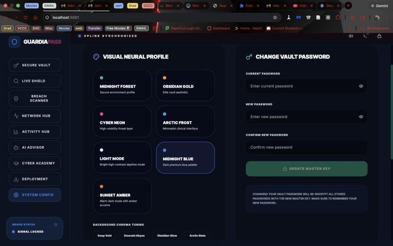 gaurdiapass 9 accessibility and settings