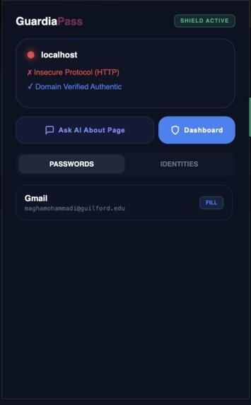 GUARDIAPASS chrome extension