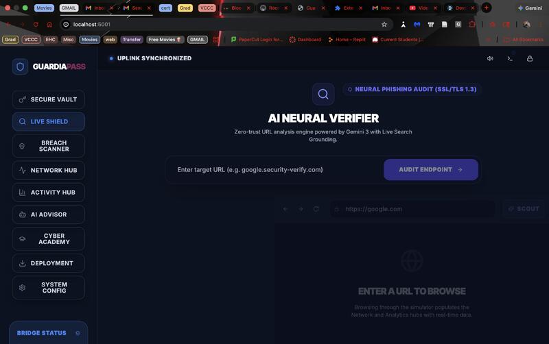 GUARDIAPASS AI website verifier