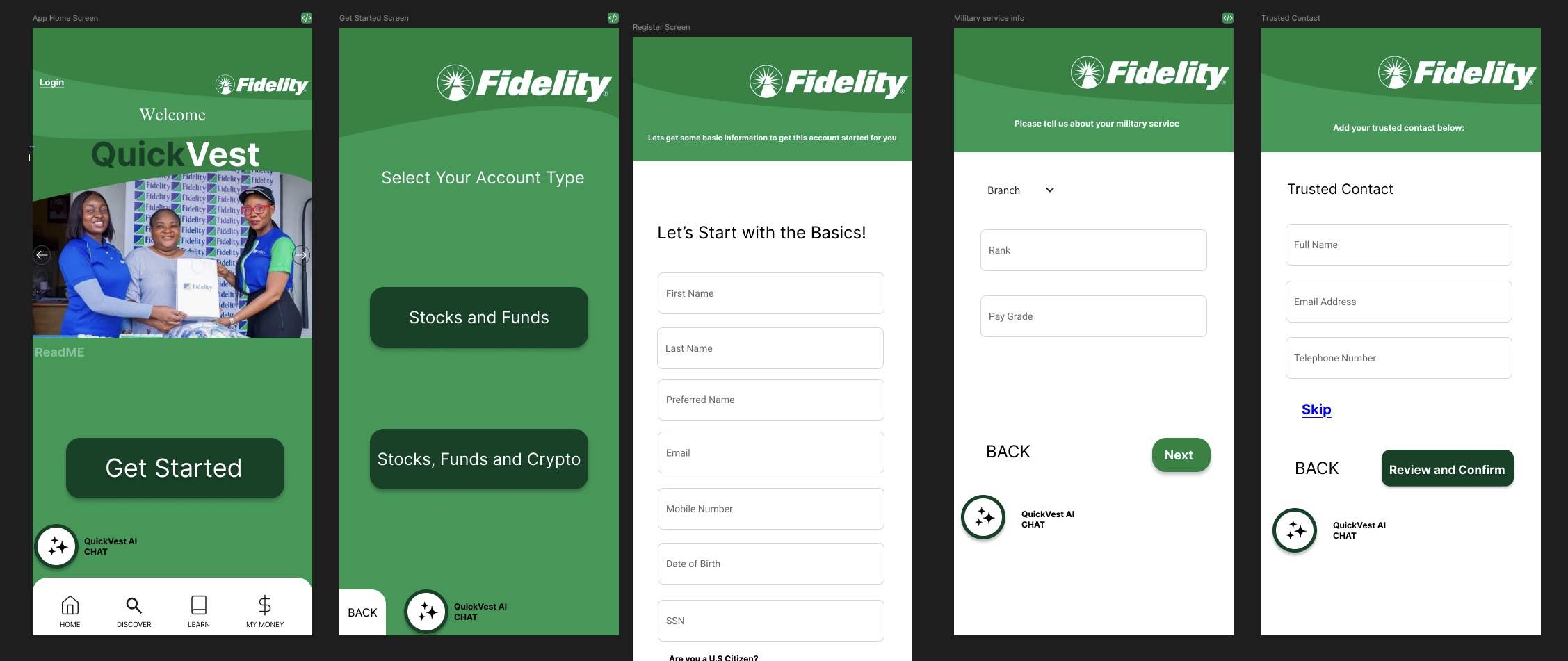 QuickVest first pages