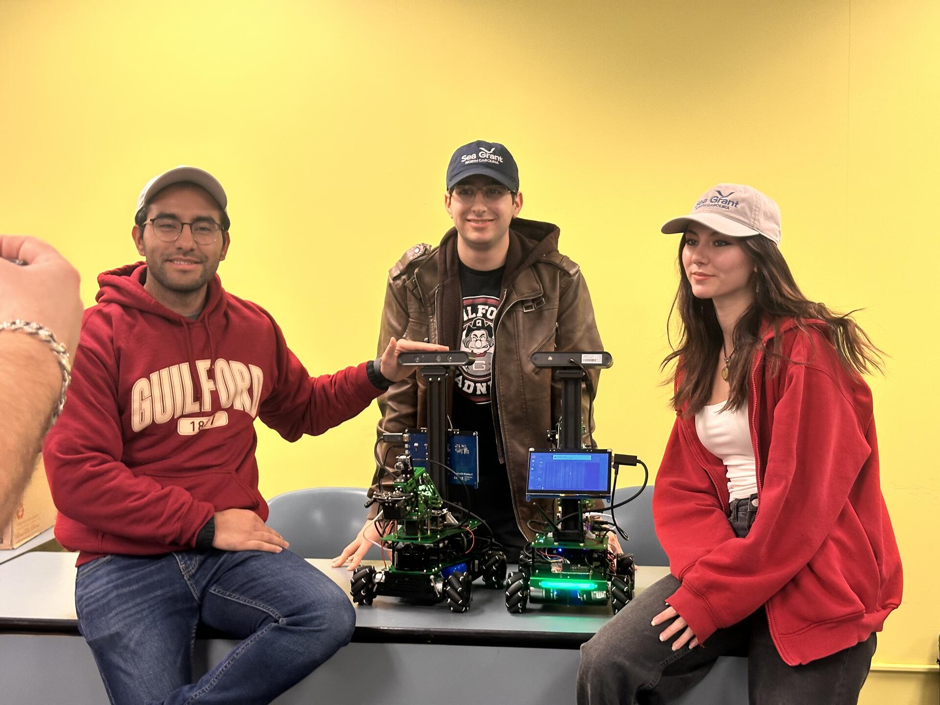 nc seagrant ai robotics guilford college students involved in the project the rest were from early college at guilford